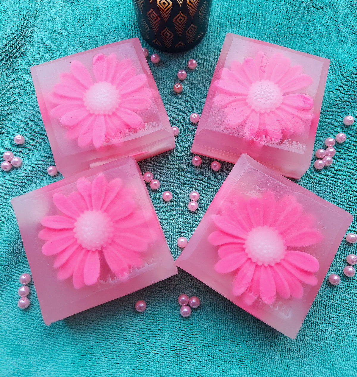 Pink Gerbera Daisy Glycerin Soap