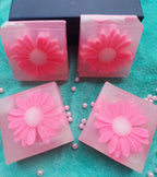 Pink Gerbera Daisy Glycerin Soap