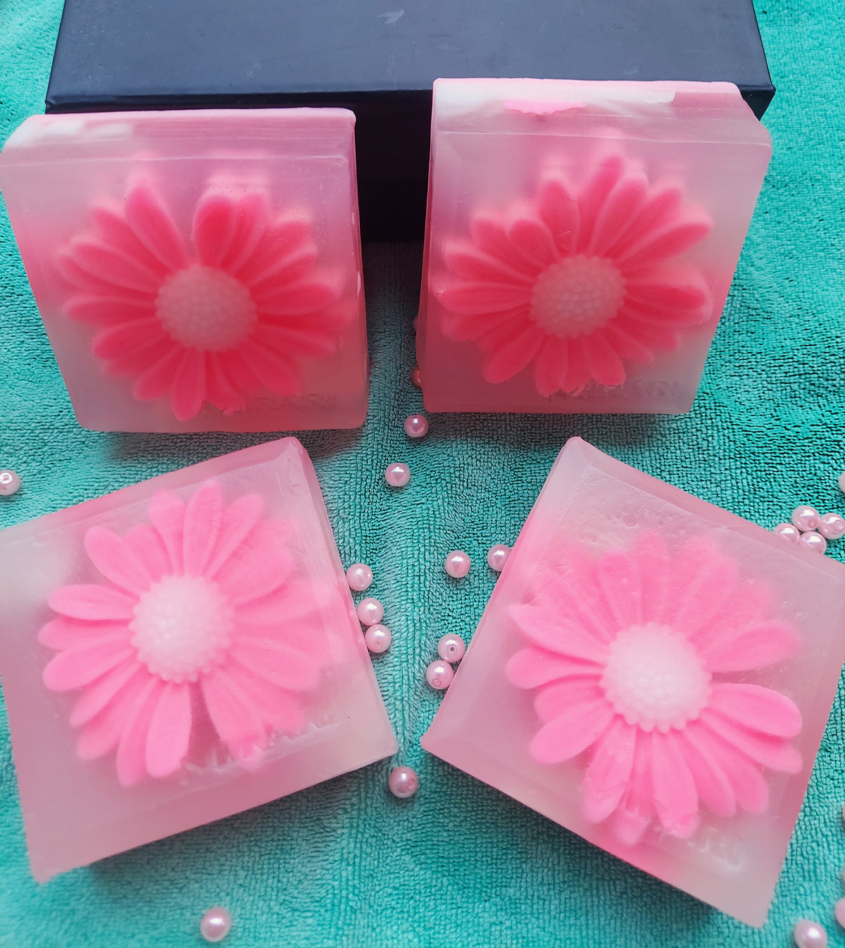 Pink Gerbera Daisy Glycerin Soap
