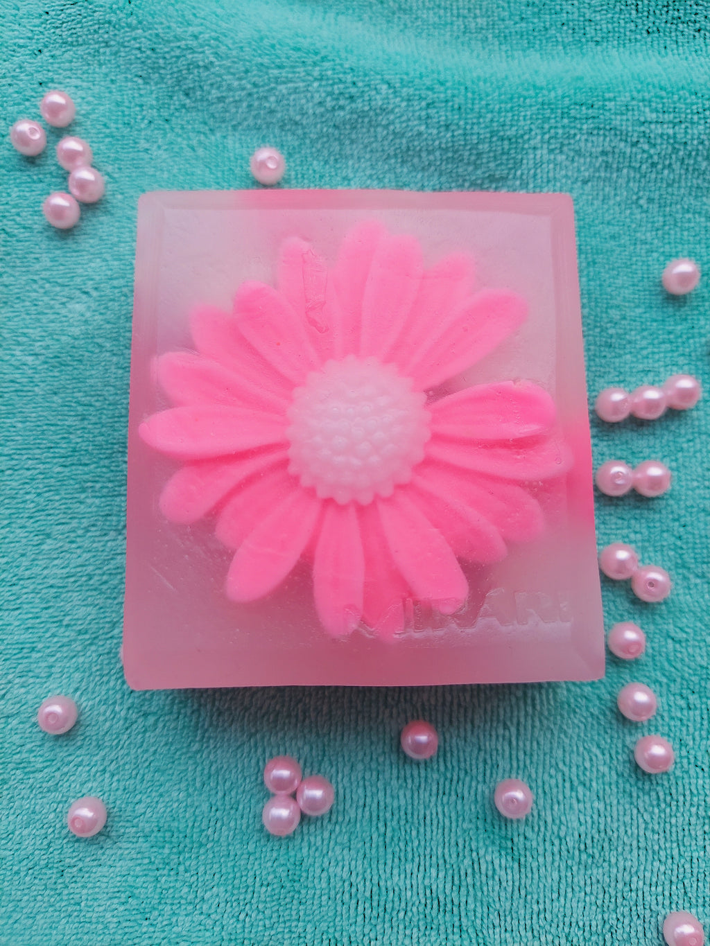 Pink Gerbera Daisy Glycerin Soap