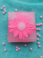 Pink Gerbera Daisy Glycerin Soap