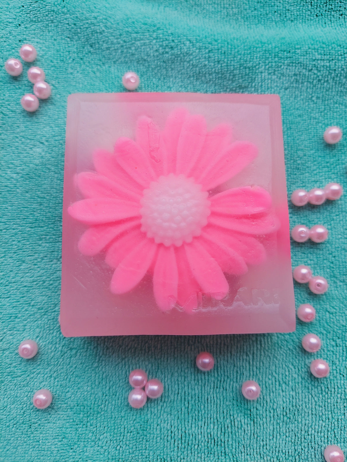 Pink Gerbera Daisy Glycerin Soap