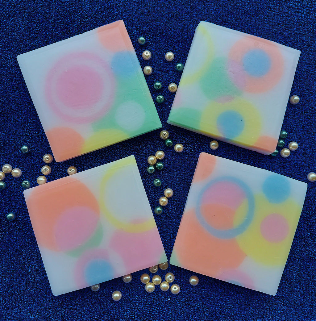 Rainbow Circle in Circle Glycerin Soap