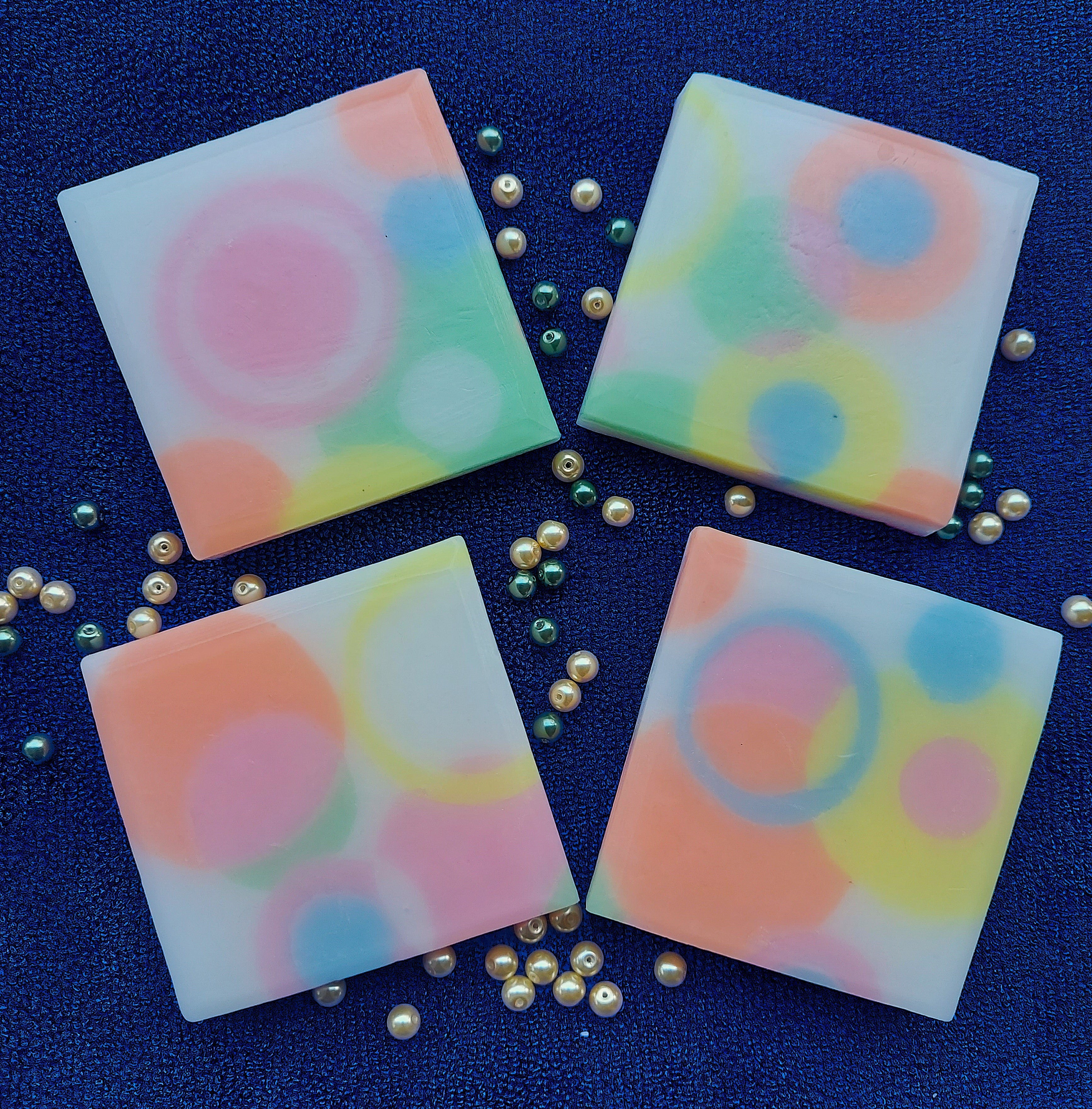 Rainbow Circle in Circle Glycerin Soap