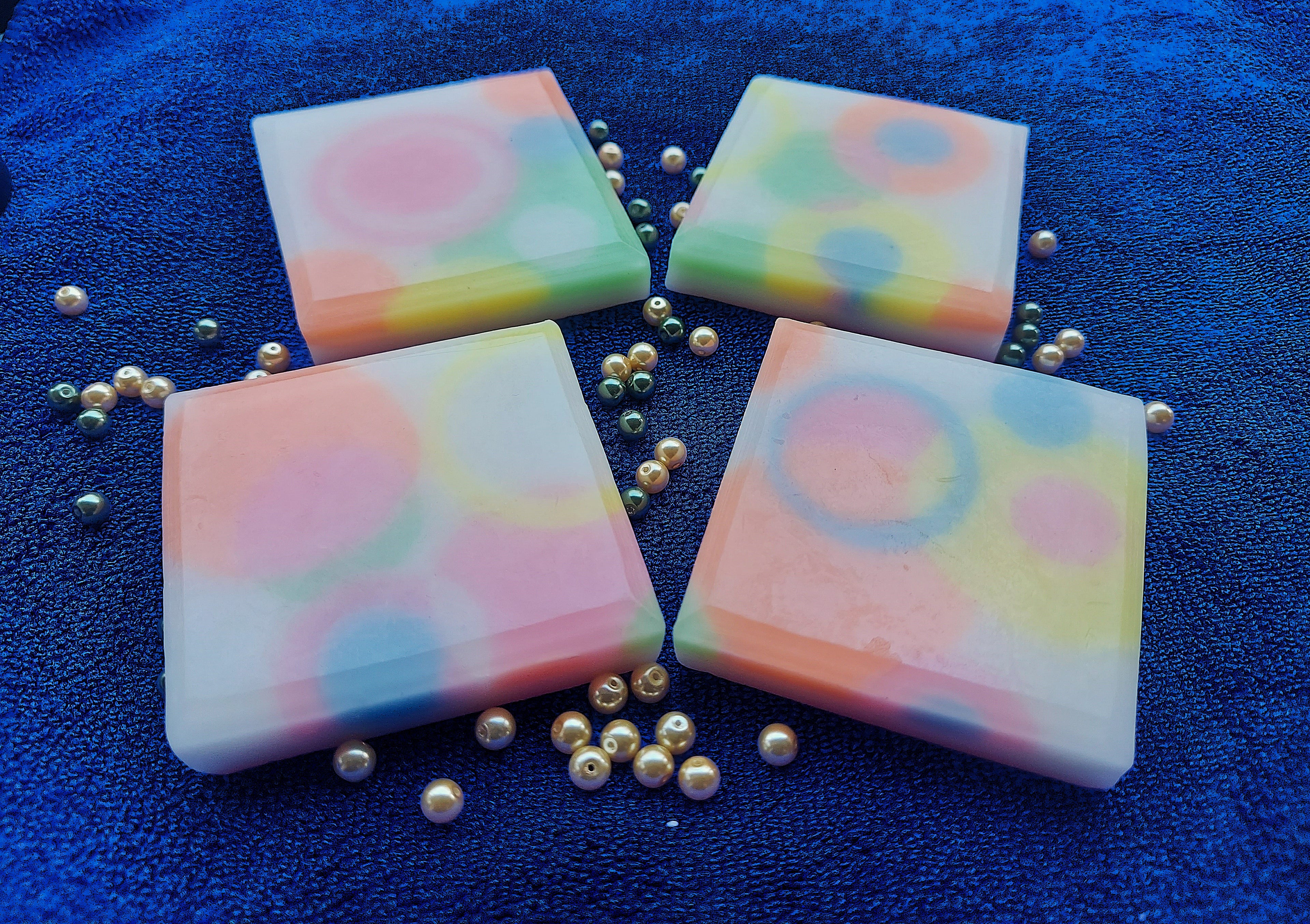 Rainbow Circle in Circle Glycerin Soap