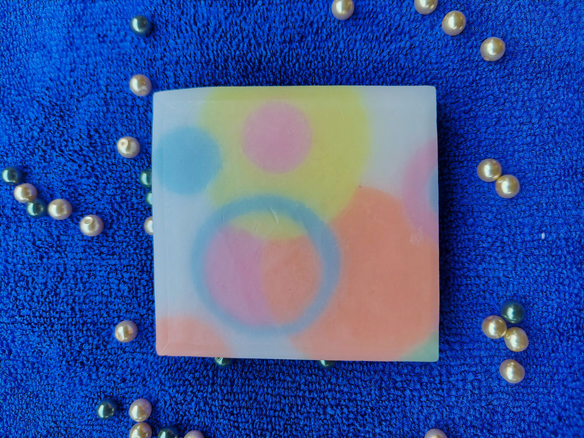 Rainbow Circle in Circle Glycerin Soap