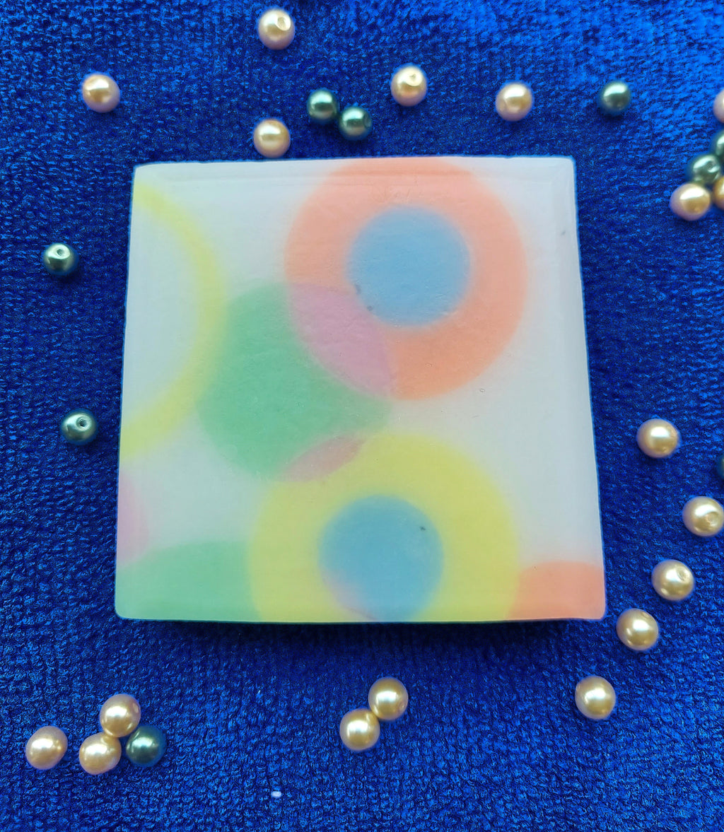 Rainbow Circle in Circle Glycerin Soap