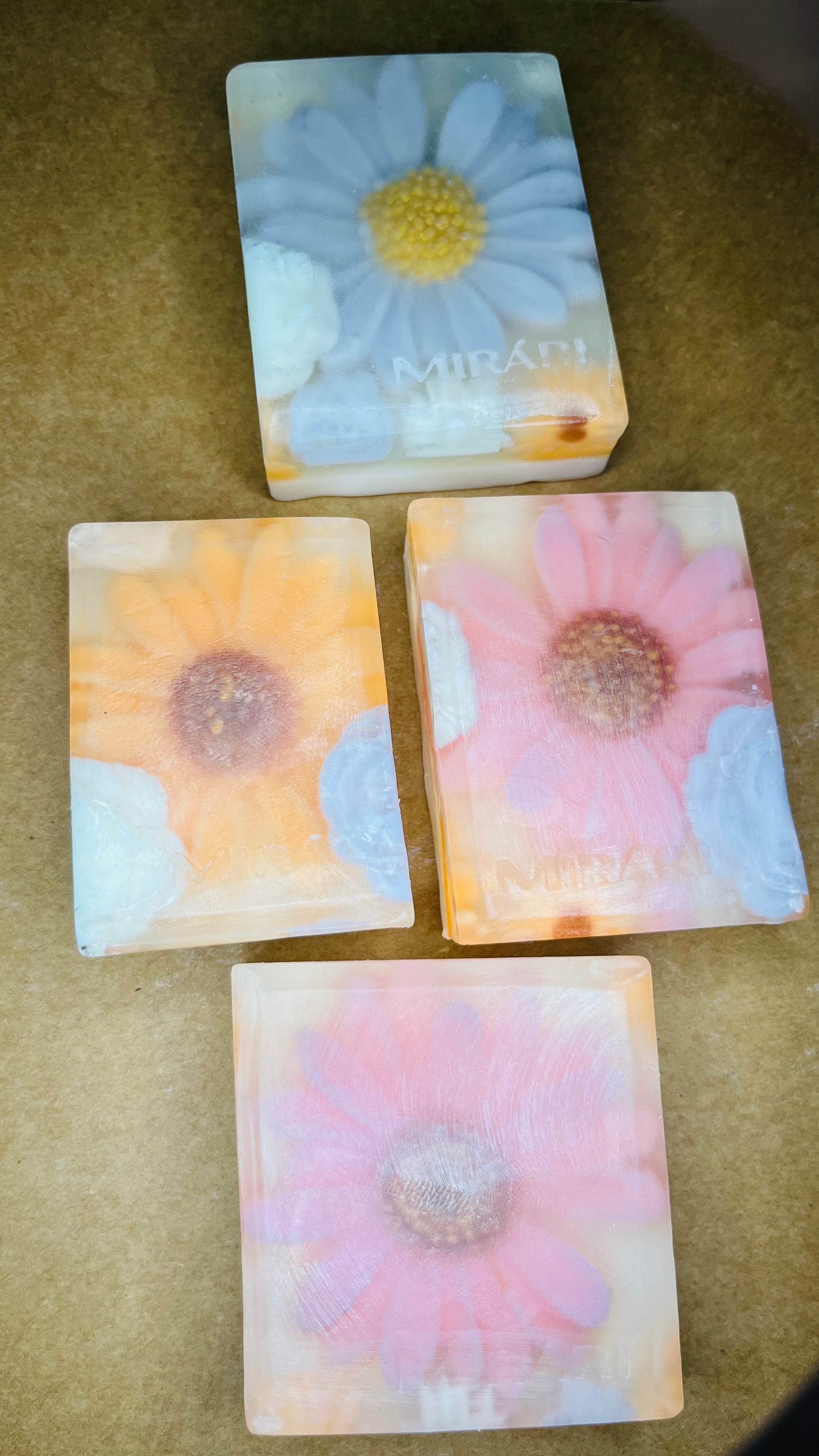 Pastel Daisy Glycerin Soap