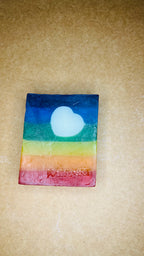 Rainbow Sunset Heart Soap