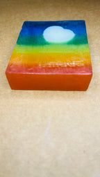 Rainbow Sunset Heart Soap