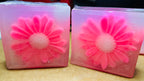 Pink Gerbera Daisy Glycerin Soap